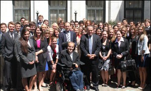 Students in The Washington Experience, with Supreme Court Justice Antonin Scalia