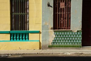 Two buildings in Havana, Cuba.