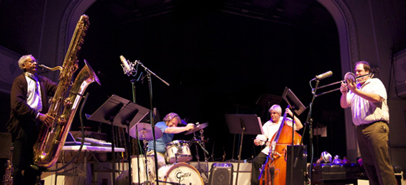 Anthony Braxton performing with an ensemble