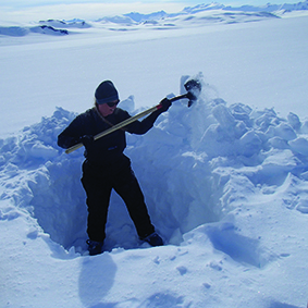Dr. Samantha Hansen in Antarctica