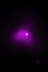 NASA's Chandra X-Ray Observatory has the ability to see the extremely hot x-ray gases at great distances. This heat cloud indicates that the two eye galaxies of The Cheshire Cat group have already merged.