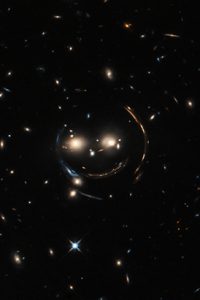 NASA's Hubble Space telescope took this optical picture of the the Cheshire Cat group, which is 4.6 billion light years away.