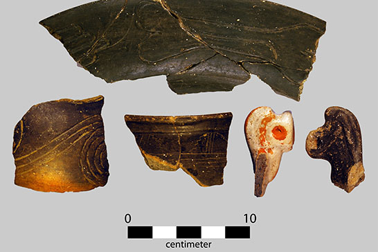 Erik Porth will be analyzing these ancient sherds from Moundville in order to learn more about the civilization's social structures and decline.