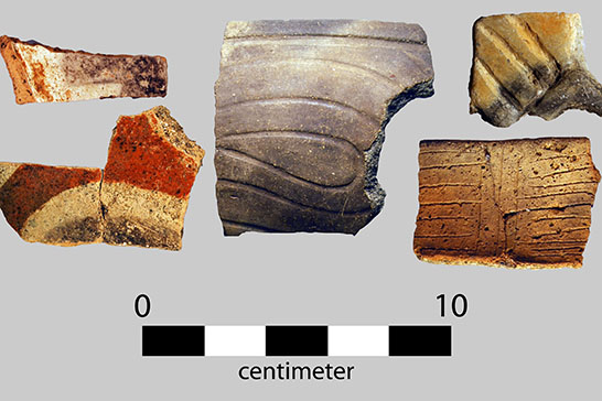 Part of Porth's NSF grant allows him to have sherds chemically compared in order to learn which ones were made locally and which ones weren't. 