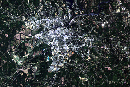 Satellite image of Tuscaloosa in 2008