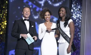 Briana Kinsey takes the stage at the Miss America pageant.