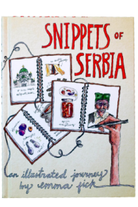 The cover of Fick's book, Snippets of Serbia.
