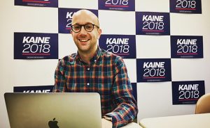 Ian Sams works as Senator Tim Kaine's communications director for his 2018 re-election campaign.