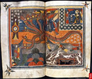 illustration of the apocalypse in a medieval book