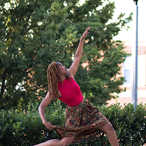 a young woman dancing